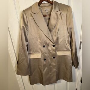 H&M SATIN JACKET DRESS